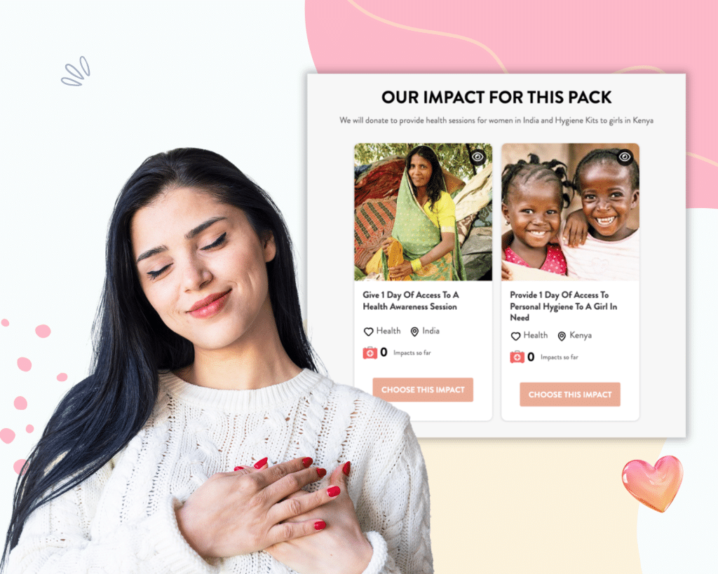 womens wellness pack - our impact